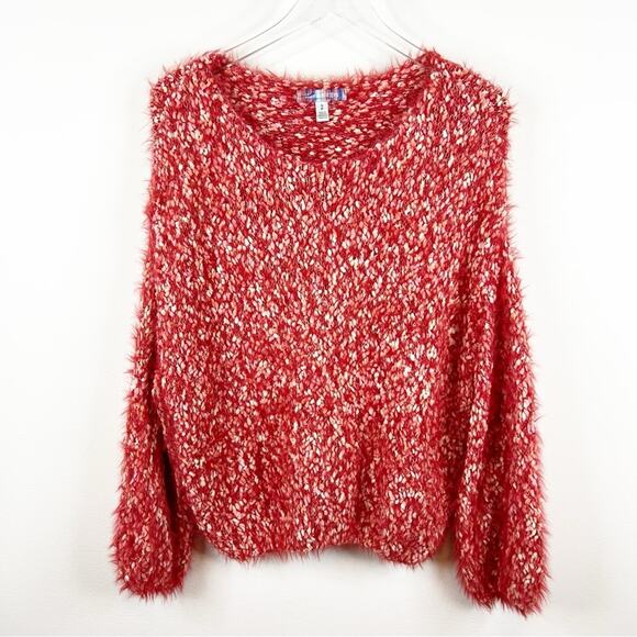 NEW Urban Outfitters Jamie Fuzzy Sweater S Red - Picture 2 of 7